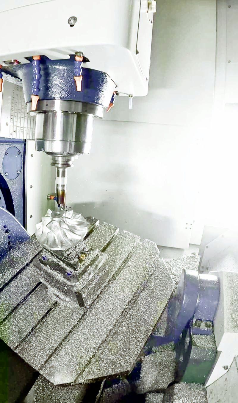 Usinagem 5 eixos de rotor